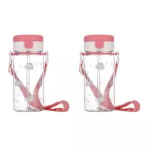 에.디.슨 유아컵 휴대용 흘림방지 빨대컵 토끼X2