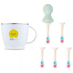 에.디.슨 유아 양치컵 스텐 미세모 칫솔 교체용 세트