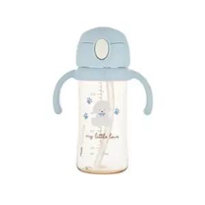 에.디.슨 아기 원터치 빨대컵 자기주도 연습 블루 250ml