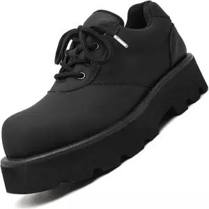 남성 트렌디 플랫폼 청키 드레스 슈즈 비즈니스 공식 키 증가 옥스포드 캐주얼 매트 가죽 더비 데이트 파티