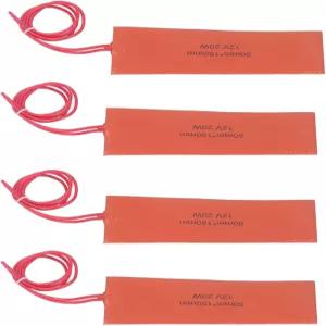 실리콘 고무 발열 패드 8팩 20W 12V 유연 히터 매트 50x150mm 산업 장비용