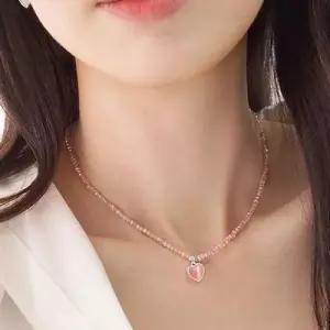 FN007 캣츠아이 합성석목걸이 (핑크) WFFRBQF