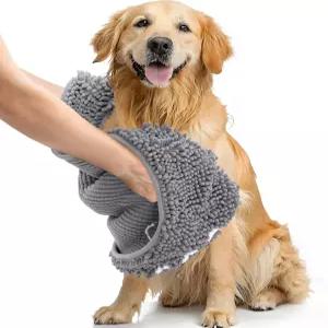 스미리 샤닐 개 건조 타월 진흙 개를 위한 추가 흡수 목욕 그루밍 및 산책 후 청소를 초소프트 퀵 드라이