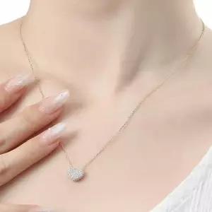 실버목걸이 걸이 하트 심플한목걸이 18k목걸이 목 WFFP4J3