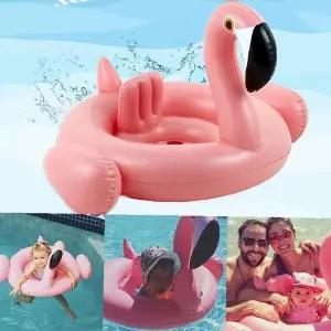 핑크 플라밍고 물놀이 튜브 72X54 여름 수영장 바다 유아 보트