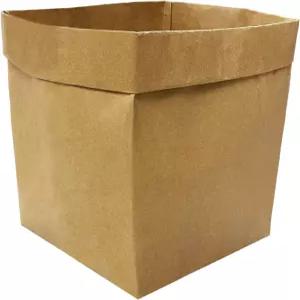 푸르덴스 세척 가능한 종이 보관 가방 - 재사용 식료품 6 x 11 인치 크래프트 식물 화분 가정용 바구니 빵