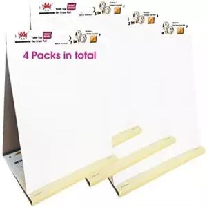 4A 2-in-1 초강력 휴대용 테이블탑 이젤 패드 + 드라이 이레이즈 패널 20 x 23인치 앵커 차트 페이퍼 플립