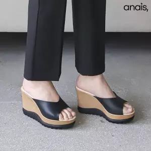 [아나이스] 국산 키높이 웨지힐 뮬슬리퍼 9cm_26S118