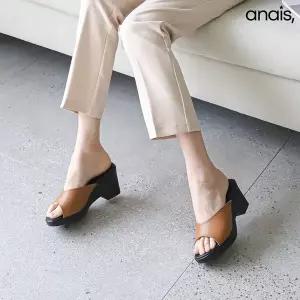 [아나이스] 국산 모던 통굽 뮬슬리퍼 7cm_26S116