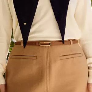 닥스 액세서리 26SS [여성벨트][D Symbol]브라운 골드 D버클 소가죽 여성벨트 DBBE6E804W3