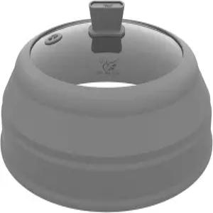 전자레인지 스플래터 커버 작은 그릇용 접이식 실리콘이 포함된 유리 가드 뚜껑 음식 접시 8.5인치 회색