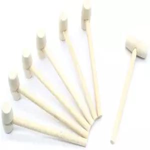 리토엑스페 12개 미니 나무 망치 게 랍스터 해산물 조개류 깨질 수 있는 초콜릿 하트용 천연 원목 두드리기