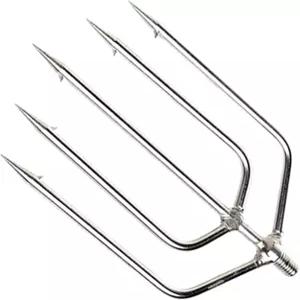 CAJOAUIS 낚시 작살 5개 개구리 철조망 스테인리스 스틸용 8mm 나사 포함 도구 개프 포크 후크