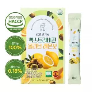 새잎 올레샷 유기농 엑스트라버진 올리브레몬샷 올리브오일 레몬즙 스틱 14포 1개 280ml