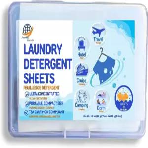 여행용 세탁 세제 시트 30팩 - 손세탁 또는 여행 중 옷을 위한 컴팩트 싱크대 스트립 호텔 및 크루즈