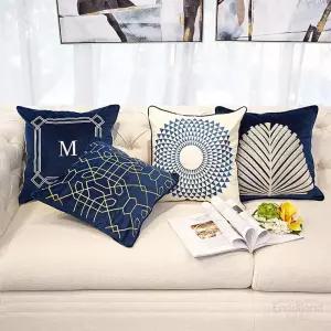 쇼파쿠션 블루포인트 쿠션커버 솜 배받이쿠션 (4종)