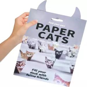 DGRKZY 고양이 종이접기 키트 - 접을 수 있는 귀여운 창의적인 공예 재미있는 종이 접이식 책상 장식 (동물