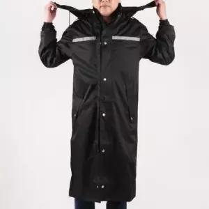 [의류] 방풍 남여공용 편한 롱코트우비 레인코트 방수 블랙
