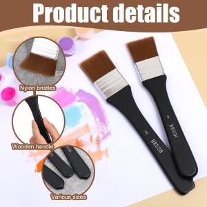 1/5개 와이드 플랫 페인트 브러쉬 아크릴 수채화 젯소 바니시 캔버스 페인팅  나일론 칩