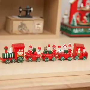 기차 모형 원목 크리스마스소품 미니기차장난감