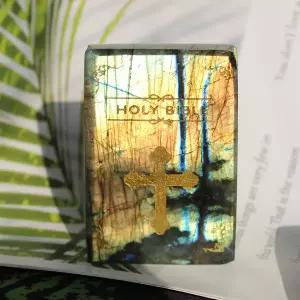 호환  68cm 천연 강한 광채 라브라도라이트 원석 크리스탈 마법사 마법책 조각 장식품 홈데코용