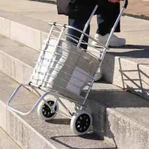 ( )경량 접이식 쇼핑카트 부모님 시장 바구니 캠핑 캐리어