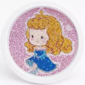 [콩심팥심]보석십자수 원형액자 세트28호 프리티걸 세트완성