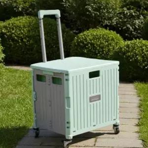 ( )튼튼한 접이식 대형 쇼핑카트 손수레 마트 캠핑 핸들 장바구니