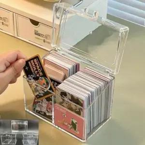 [문구] 투명 아크릴 카드 보관함 명함 케이스 사진 수납함