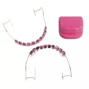 브래킷 팔소스 파라 디엔테스 금속 및 교정용 리기터 타이 성인 치아를 위한 임시 탈착식 보조기 치과