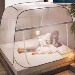 텐트형 모기장 방충망 침대 패밀리 원터치 사각