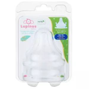 루피너스 Double Hole 젖꼭지 2단계 S 2개입젖병 이유식용품 아기용 유아
