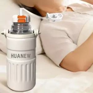 환자용 빨대 물컵 노인 침대용 보온병 역류방지 실리콘 긴 빨대 텀블러