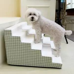 강아지계단 논슬립 패브릭 고양이침대계단 메란지 논슬립 6단 스텝