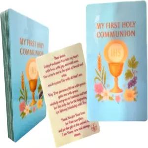 웨스트몬 첫 번째 성찬 기도 카드 제작 ？ 적층 가톨릭 10장 팩 미국산 소년 또는 소녀를 위한 선물