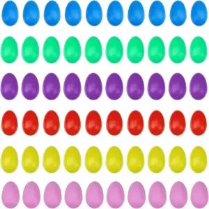 포레인암 60피스 플라스틱 셰이커 - 다채로운 이스터 마라카스 악기 타악기 음악 노이즈메이커