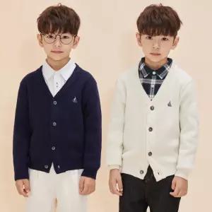 [백화점정품] 빈폴키즈 울 플레인형 자카드 카디건