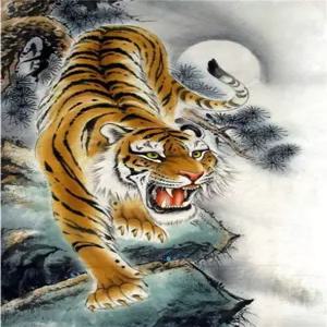 행운 벽화 호랑이 그림 대형 포스터 사무실 갤러리 액자 인테리어소품