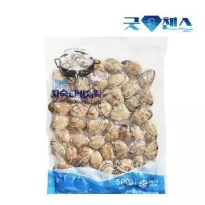 냉동 자숙 피바지락 500g 냉동바지락 해감 세척 육수포함 조개 껍질 봉골레파스타