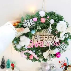 크리스마스 로멘틱리본 리스 DIY 패키지 (5개 묶음)