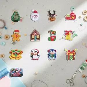 크리스마스 와펜 패치 열부착 13개 세트