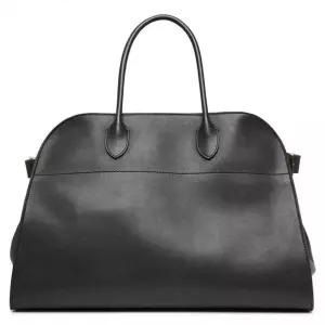 클래식 캔버스 토트백 숄더 풍 가죽 로우 핸드백