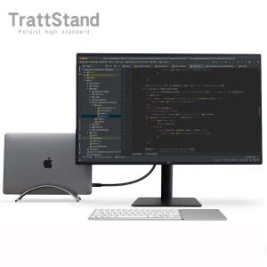 호환 애플 맥북 프로 M5 m4 M3 m2 2025 에어 15/14/16/13인치용 알루미늄 수직 데스크탑 노트북 스탠드 홀