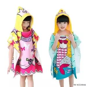 아동용 비치타올 목욕 수건 해변 가운 아동 타올 여름 물놀이