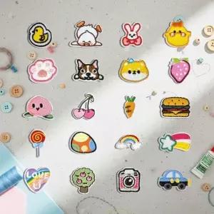 와펜 패치 열부착 이니셜 자수 20개 세트