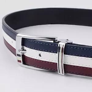 골프벨트 남자 삼색라인 가죽 캐주얼 골프웨어 허리띠 벨트