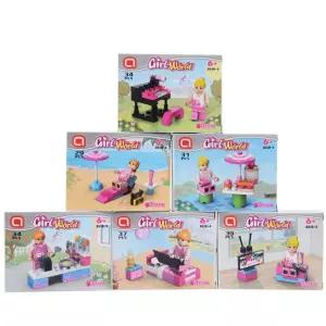 걸월드블럭(1P) 랜덤 미니블럭 조립 모형 미니어쳐 완구