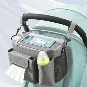 2컬러 유모차 미니멀 보조가방 걸이형 간편장착 수납파우치