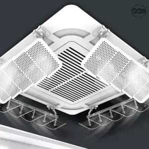 윈드바이저 실내용 에어컨순환팬 360도 회전 간편설치 천장형에어컨날개 1p 화이트