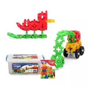 한립 미니 사각 블럭 220P 네모 격자 블록 장난감